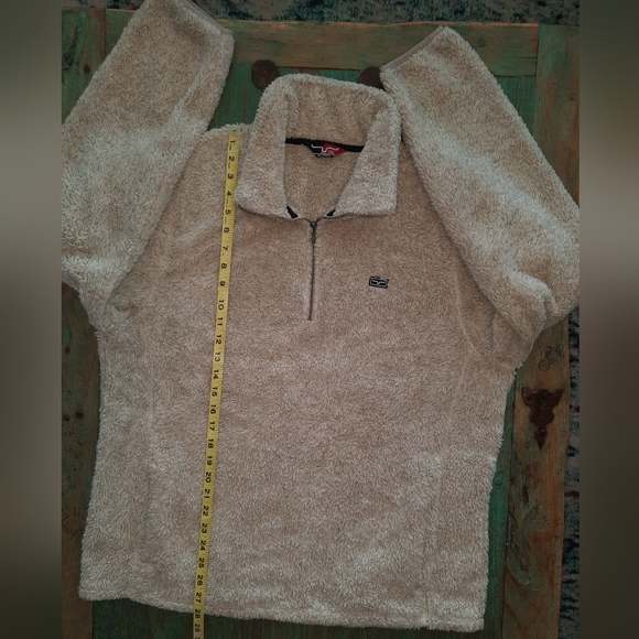Kimes Ranch LL Bourbon Khaki Tan 1/4 Zip Fuzzy Fleece Sweatshirt women’s XXL - Picture 10 of 10